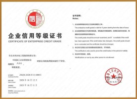 엔터프라이즈 신용 등급 AAA 인증서 (China Construction Enterprise Management Association) 2020-2023